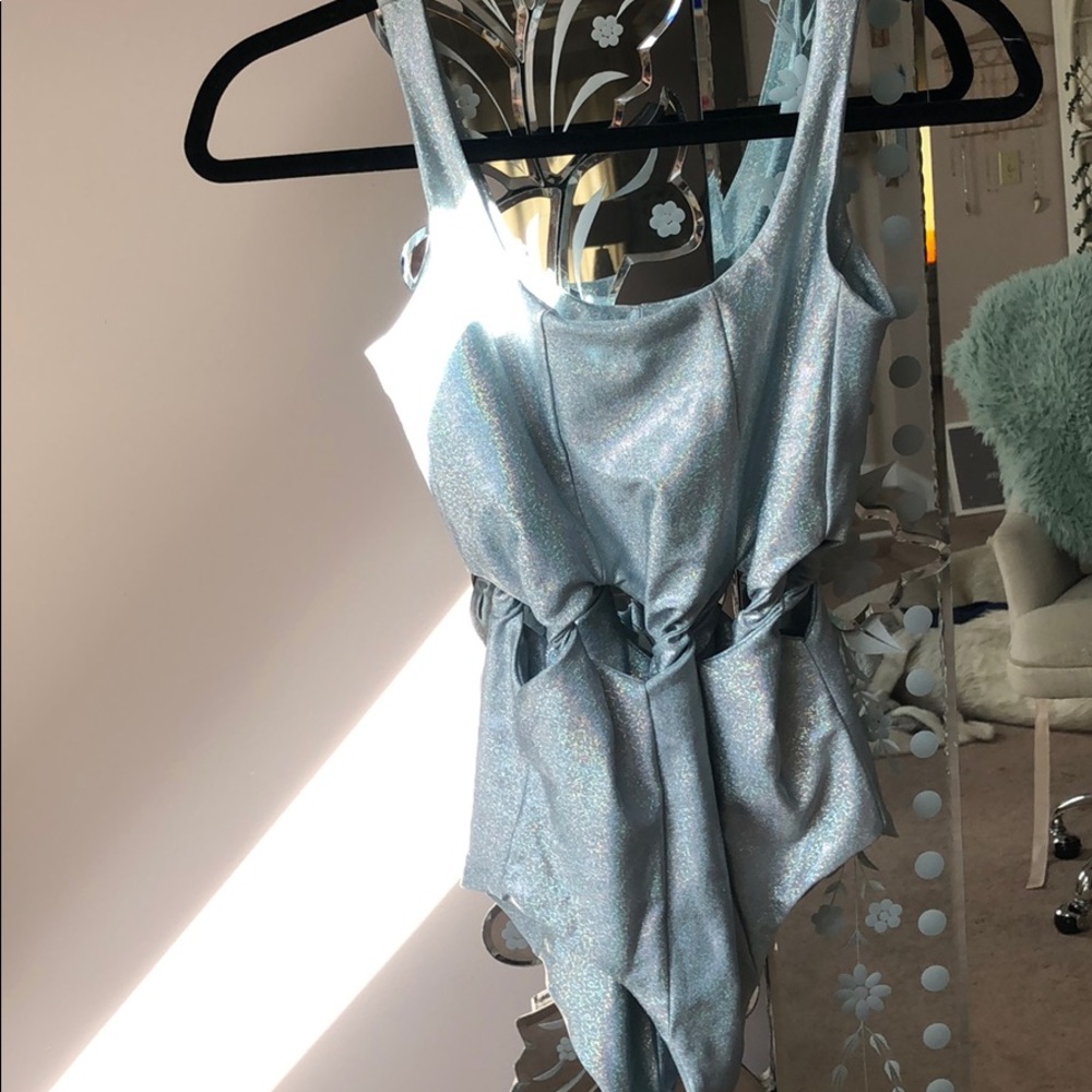 Holographic Cutout Suit